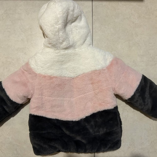 Reversible toddler jacket like new, ages 2-3, pink and gray