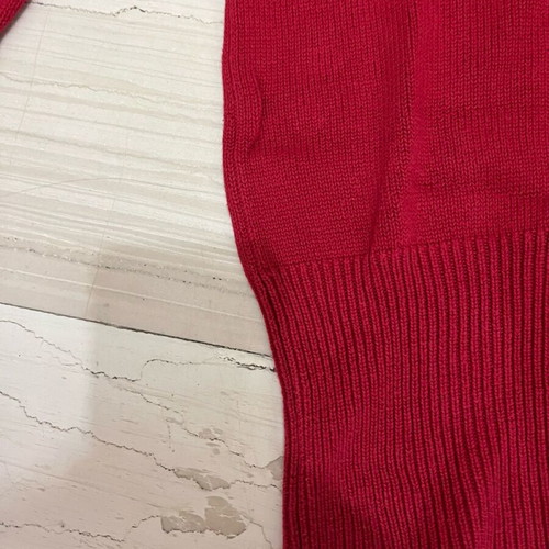 Knitted blouse with V-neck Zara new, red, size M