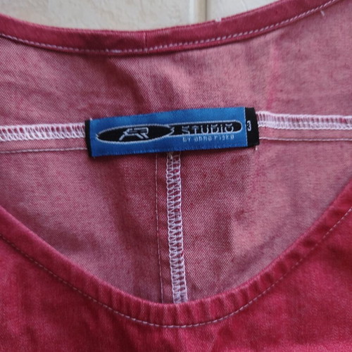 Red denim dress short M/L size like new, elastic fabric