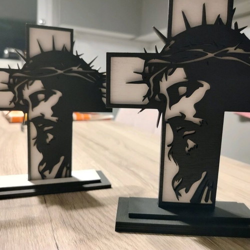 3D Wooden Cross with Jesus New Handmade Decorative Gift