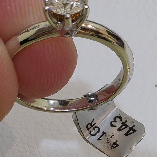 Solitaire ring white gold K18 new with 0.60cts diamond