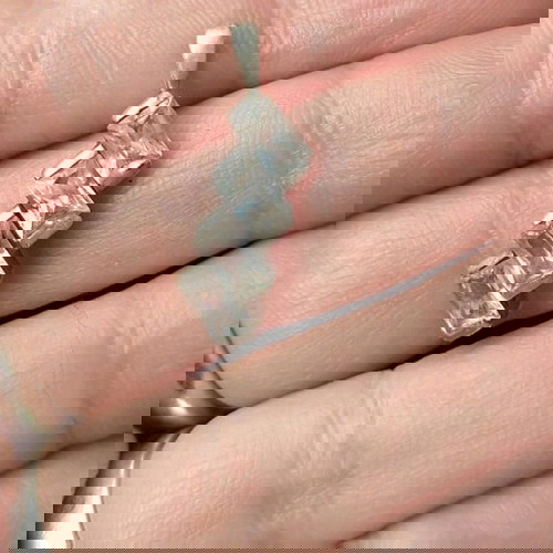 Винтидж сребърен педантив с бели топази 925 проба употребяван