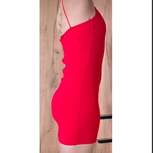 Red mini dress