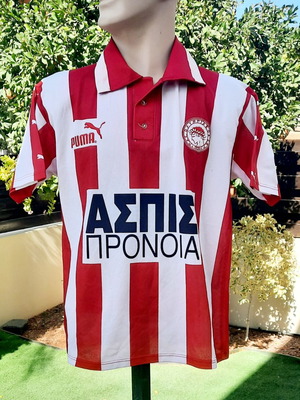 Olympiakos 1997-1998 Giannakopoulos Jersey Size Medium Like New