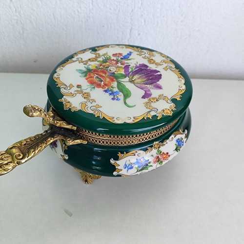 ACF Style de Limoges Porcelain Decorative Container used, vintage