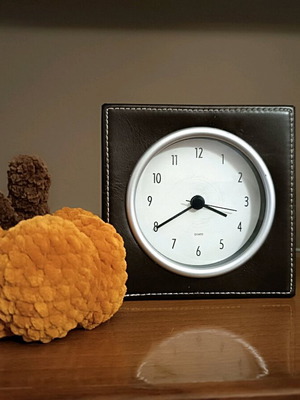 Handmade knitted amigurumi pumpkin with velour yarn