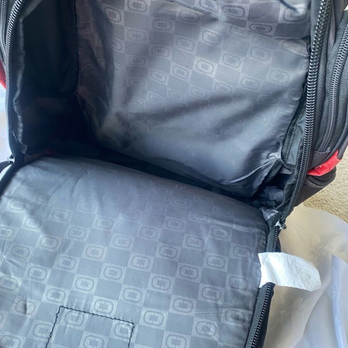 Ogio backpack used, red and black