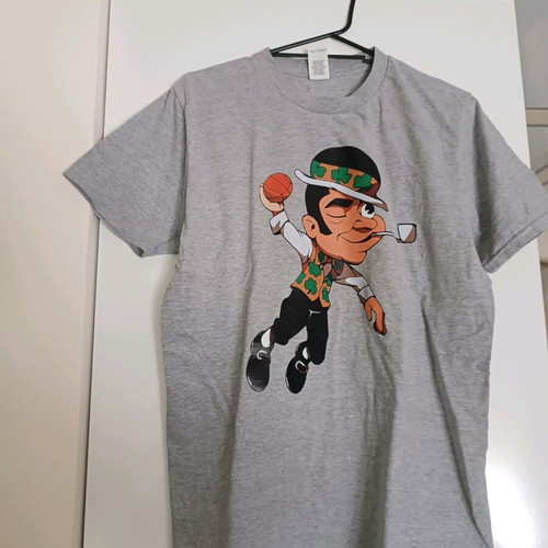 Sports shirt used, grey with Celtics print, size M