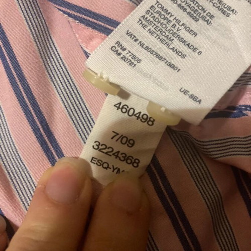 Tommy Hilfiger vintage shirt used, men's XL, blue and pink