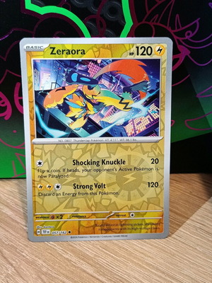 Pokémon card Zeraora (TEF 057) like new, Temporal Forces reverse