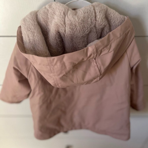 Waterproof jacket with fur lining 18-24 months Zara in very good condition