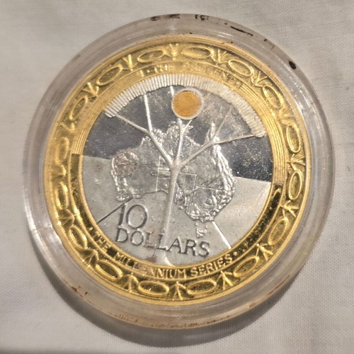 Rare 2000 Australia millennium $10 silver and gold proof coin new
