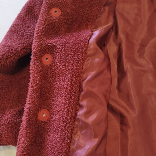 Teddy coat Esmara by Heidi Klum Large used, bordeaux