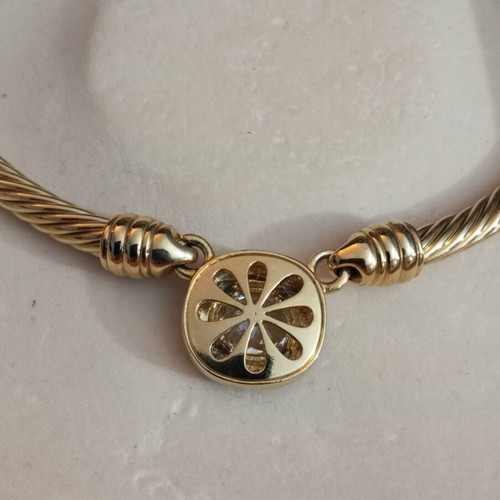 Choker necklace faux 90s with zirconia like new