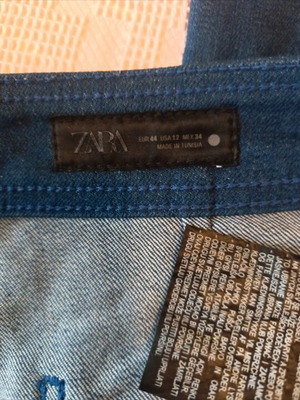 Zara High-Waisted Jeans like new, bell-bottom 70s style, blue, XXL