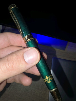 Green pen used with marks