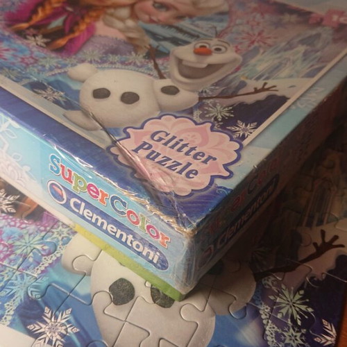 Frozen puzzle 104 pieces used with Snow White storybook gift
