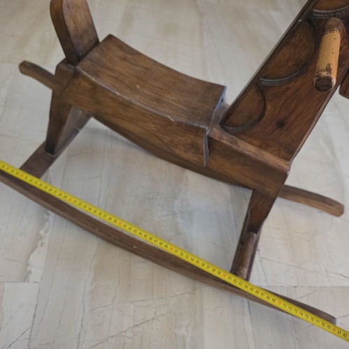Wooden rocking horse vintage, used