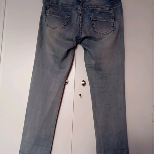 Jean pants straight fit like new, XXL, gray and blue