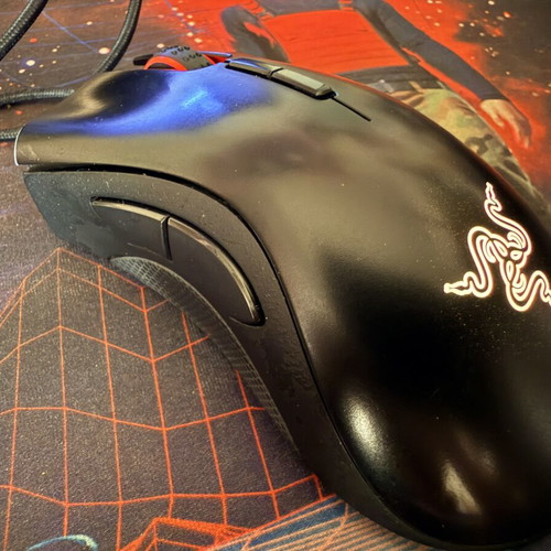 Razer DeathAdder Elite gaming mouse used, 16,000 DPI RGB Chroma