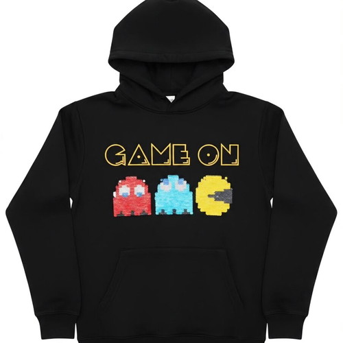 Pac Man Hoodie Size 10/12 Like New with Reversible Sequins
