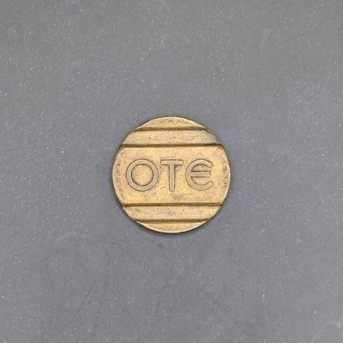 Collectible OTE telephone token used, 1965, brass