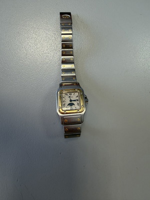 Cartier Santos Moonphase 29mm steel & yellow gold watch used