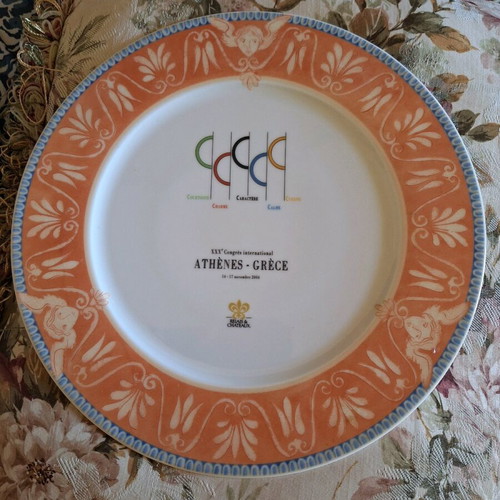 Olympic Games 2004 commemorative plate like new, 30cm Viceroy and Boss