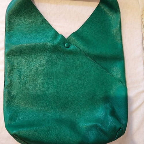 Hobo bag shoulder green eco leather new