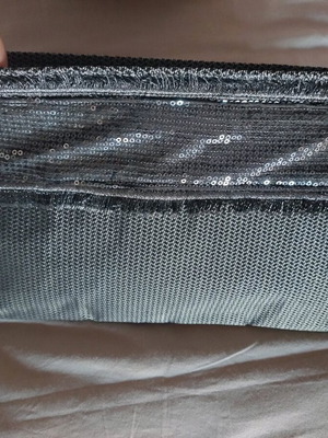 Handbag new handmade with decorative sequins black and gray