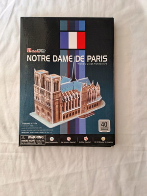 3D Puzzle Notre Dame de Paris used, 40 pieces