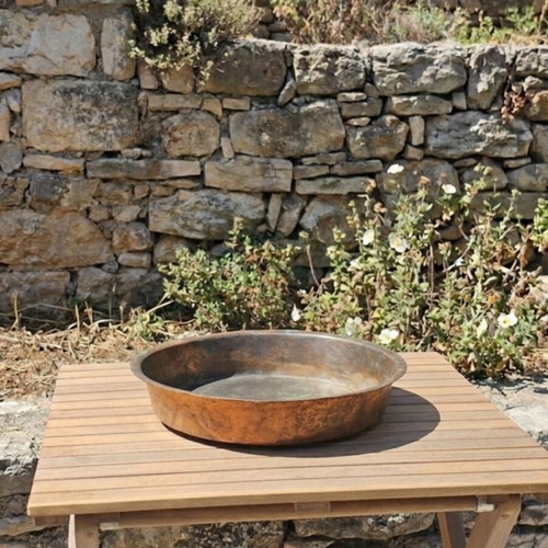 Set of 2 vintage copper pots with 1940-1950 baking tray