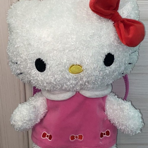 Hello Kitty backpack like new, white and pink