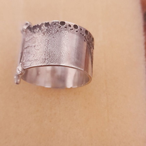 Handmade silver ring 925 silver with engraved decoration new