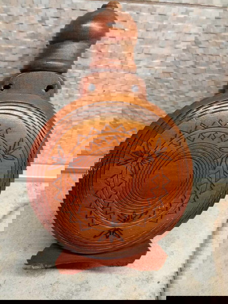 ΤΣΟΤΡΑ,ΞΥΛΙΚΝΗ ΧΕΙΡΟΠΟΙΗΤΗ ΜΕ ΕΣΩΤΕΡΙΚΗ ΓΥΑΛΙΝΗ ΦΙΑΛΗ