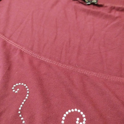 Blouse red 3XL short sleeve with open chest new