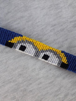 Χειροποίητο βραχιόλι macrame με Minion κατόπιν παραγγελίας