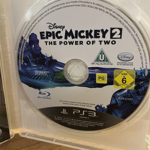Epic Mickey The Power of Two PS3 game used