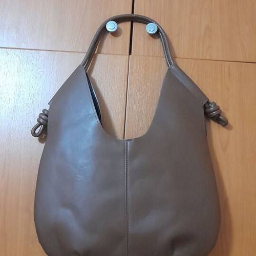 Shoulder bag large brown hobo made of soft faux leather used
