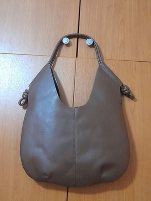 Shoulder bag large brown hobo made of soft faux leather used