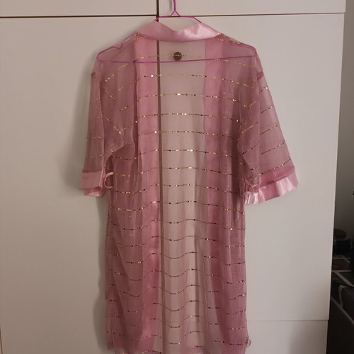 Nightgown set with robe, like new, pink, size M