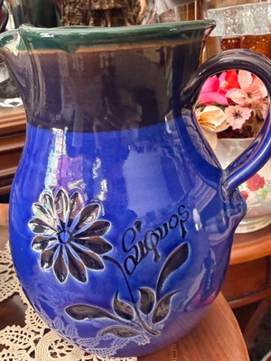 Ceramic lavabo set handmade, used, super color