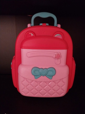 Beauty set 2 in 1 backpack to table, used with accessories