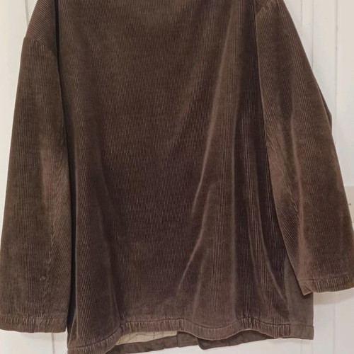 Harry & Moore coat used, brown, leather and corduroy, size 50