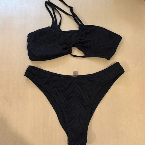 Shein bikini set used black high-waisted XL
