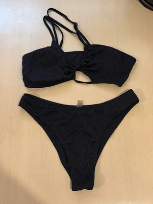 Shein bikini set used black high-waisted XL