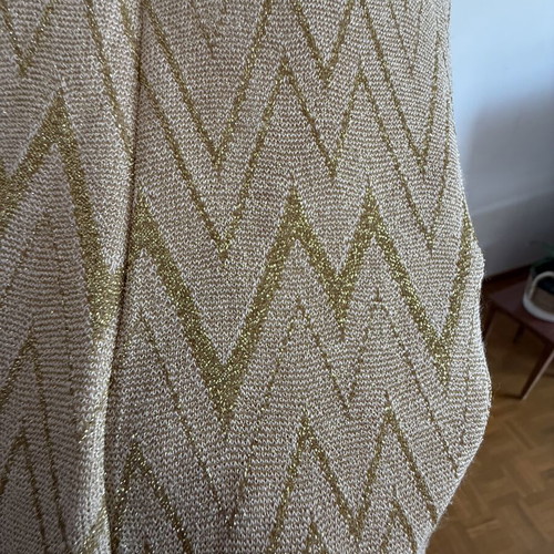 Maxi dress gold fabric with glitter size S new