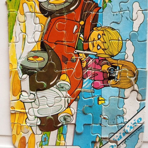 Vintage Olympic Airways advertising puzzles used, set of 2