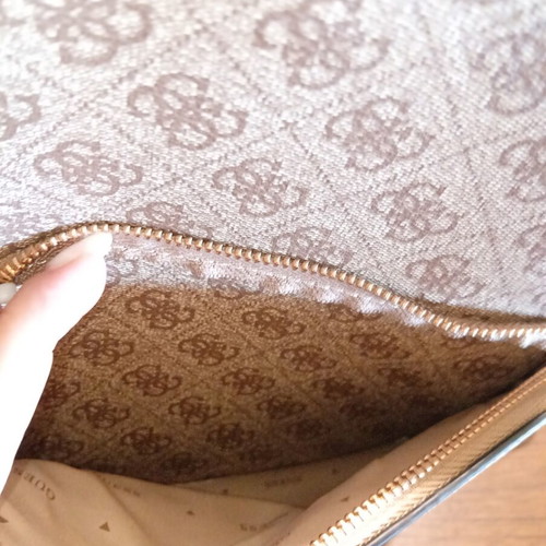 Guess backpack, beige and brown
