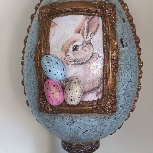 Easter egg handmade from polystyrene, new